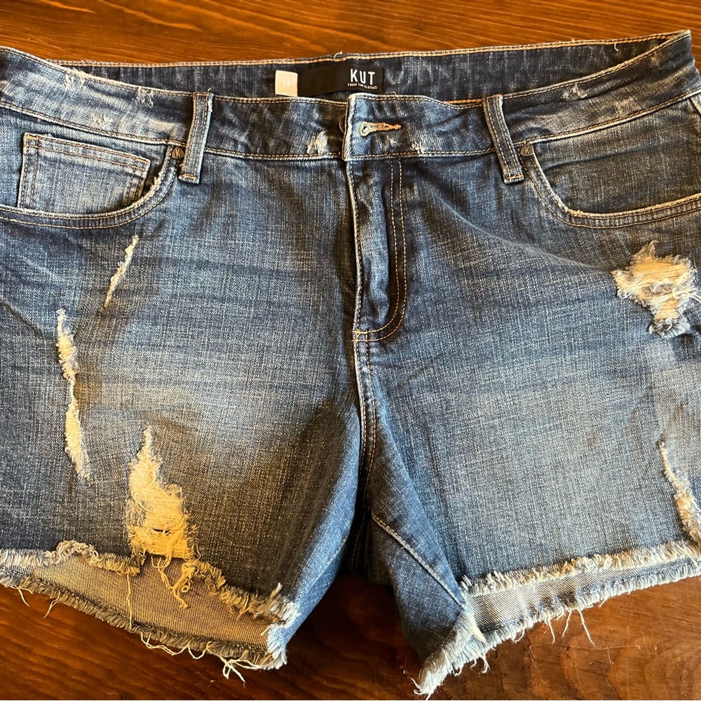 Kut Distressed Denim Shorts